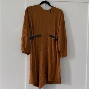 TIBI midi brown dress